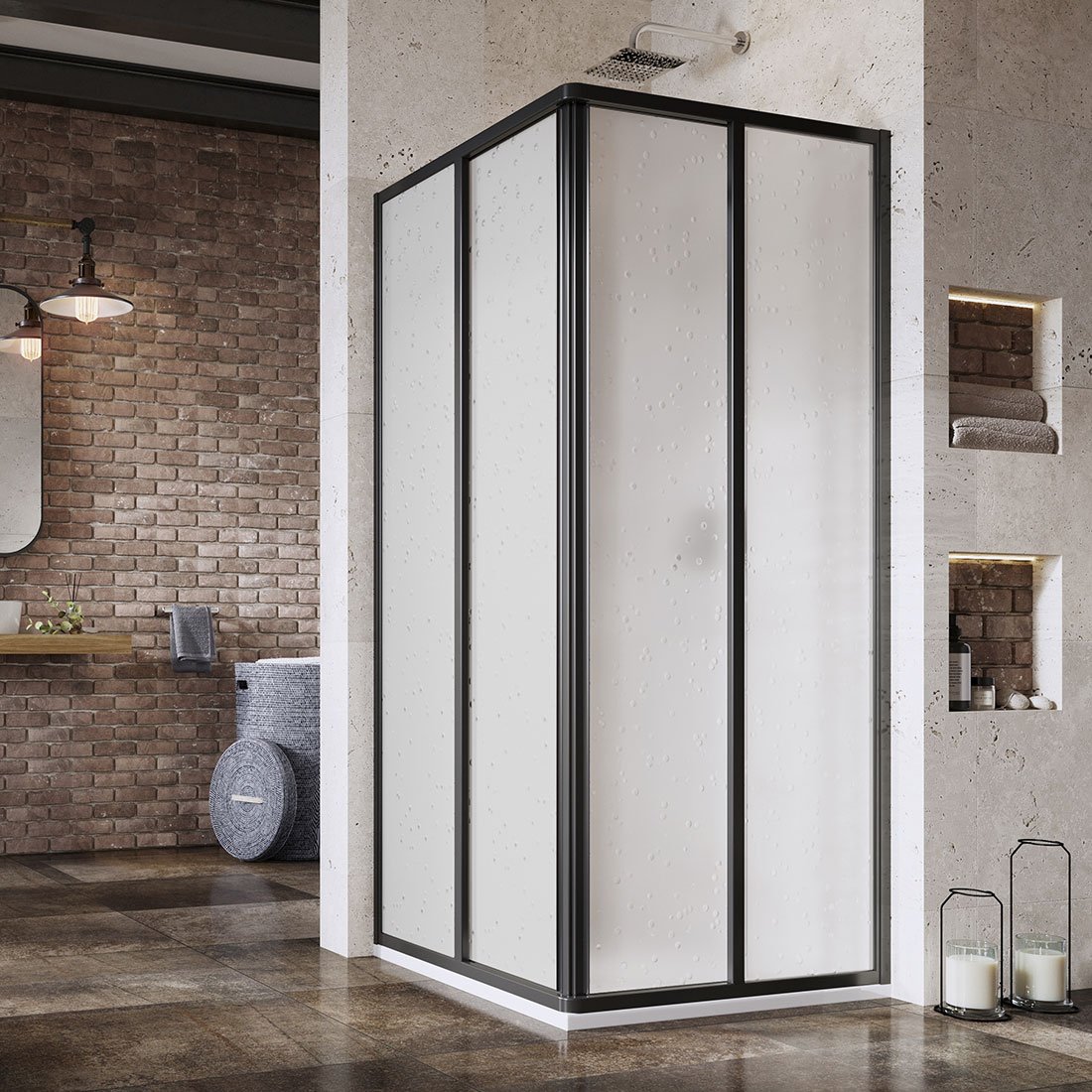 Ravak Supernova sprchové dvere 100 cm posuvné čierna matná/materiál polystyrén 14VA03O211