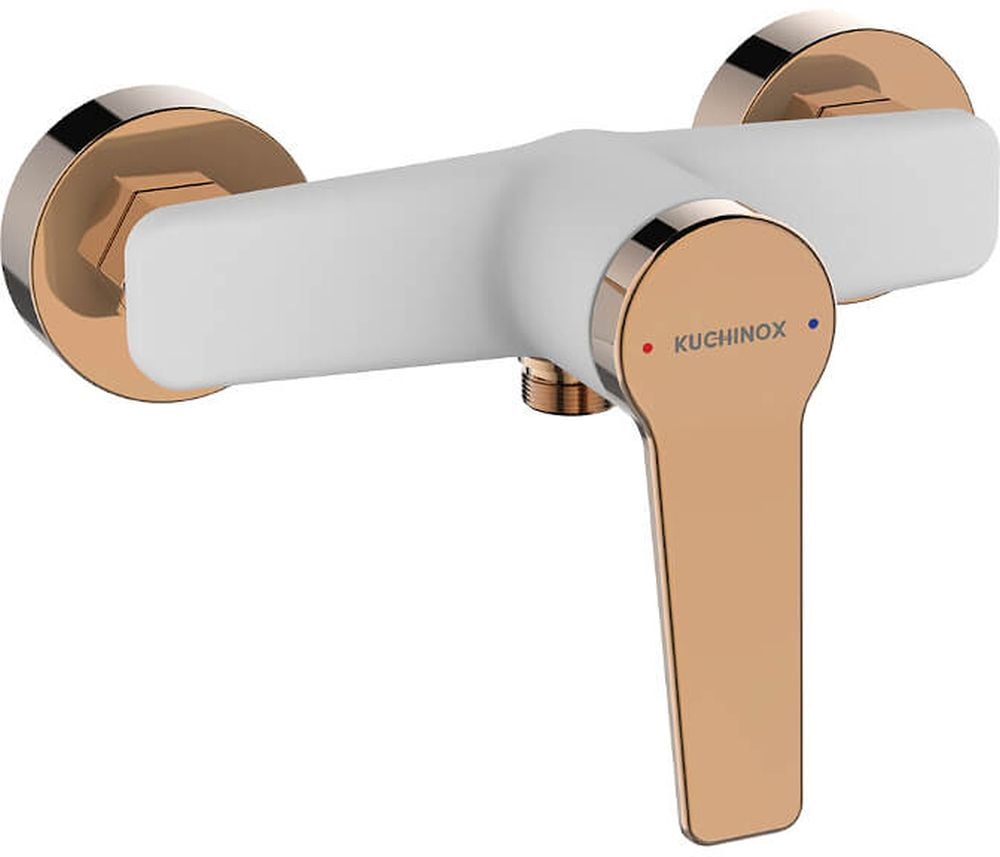 Kuchinox Alanis sprchová batéria nástenná biela-zlatá BQI640D