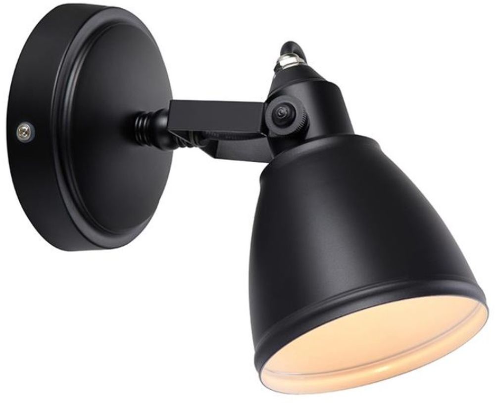 Markslöjd Fjällbacka nástenná lampa 1x20 W čierna 108082