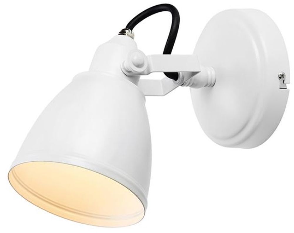 Markslöjd Fjällbacka nástenná lampa 1x20 W biela 108084