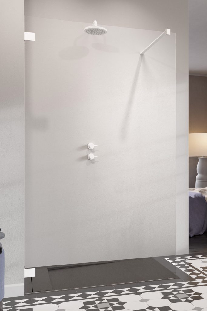 Radaway Essenza Pro White Walk-in stena sprchového kúta walk -in 90 cm biela matný/sklo priehľadné 10103090-04-01