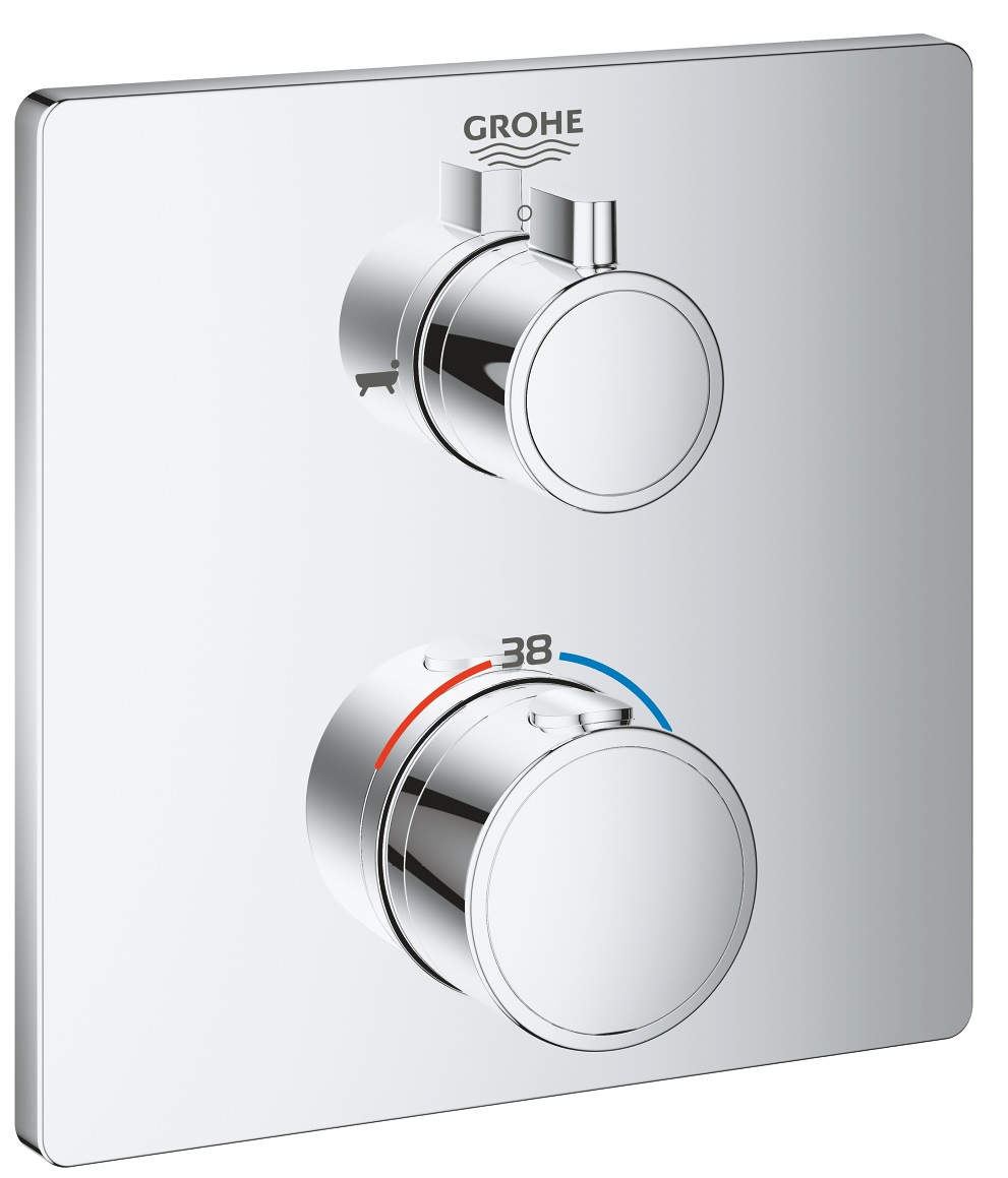 Grohe Grohtherm vaňová/sprchová batéria podomietková áno StarLight Chrome 24080000