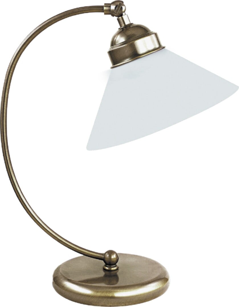 Rabalux Marian stolová lampa 1x60 W biela-mosadzná 2702