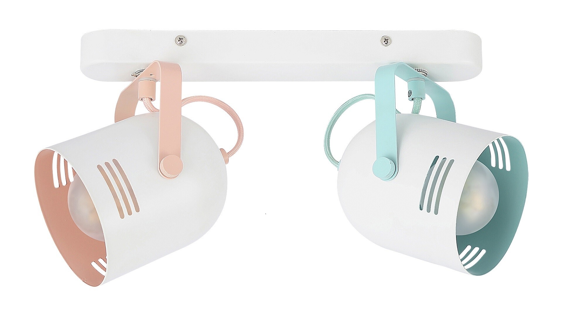 Rabalux Minuet stropné svietidlo 2x40 W biela-ružová-mätová biała/miętowa/różowa7013