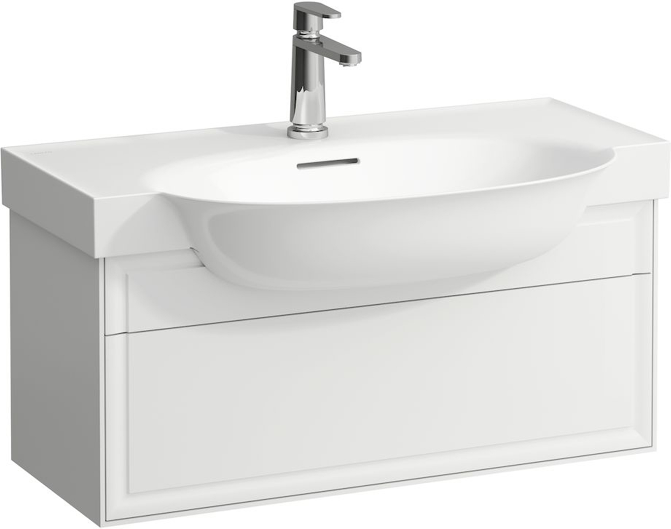 Laufen The New Classic skrinka 77.6x31.6x34.4 cm závesná kúpeľňová skrinka pod umývadlo biela H4060410856311