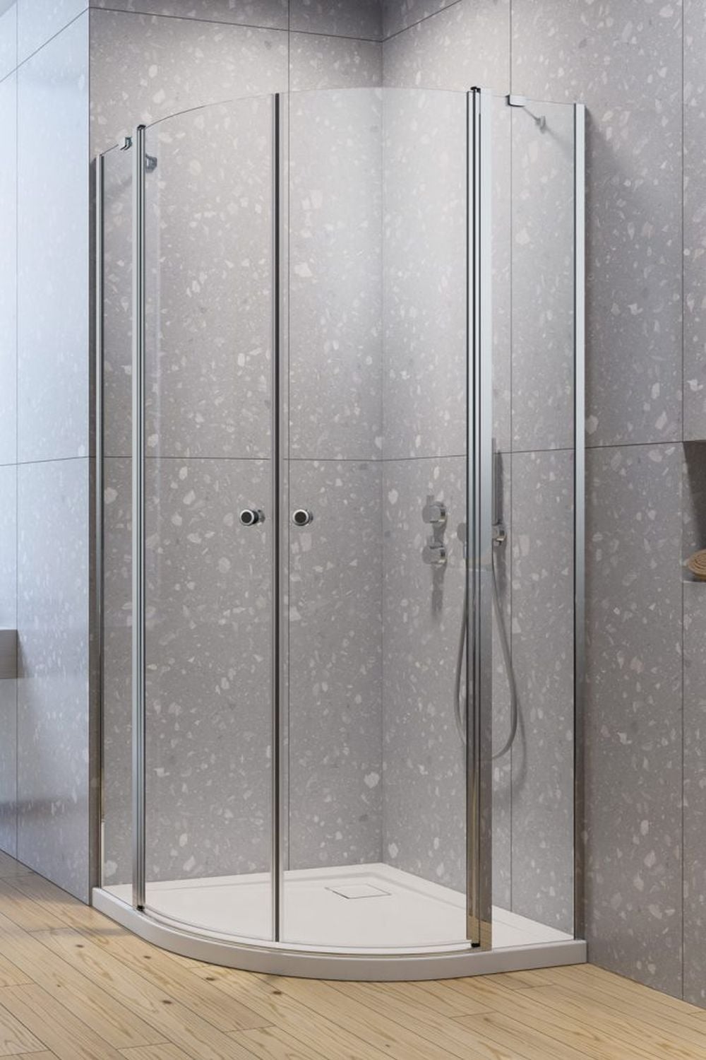 Radaway Eos PDD II sprchovací kút 90x90 cm polkruhová 13799471-01L
