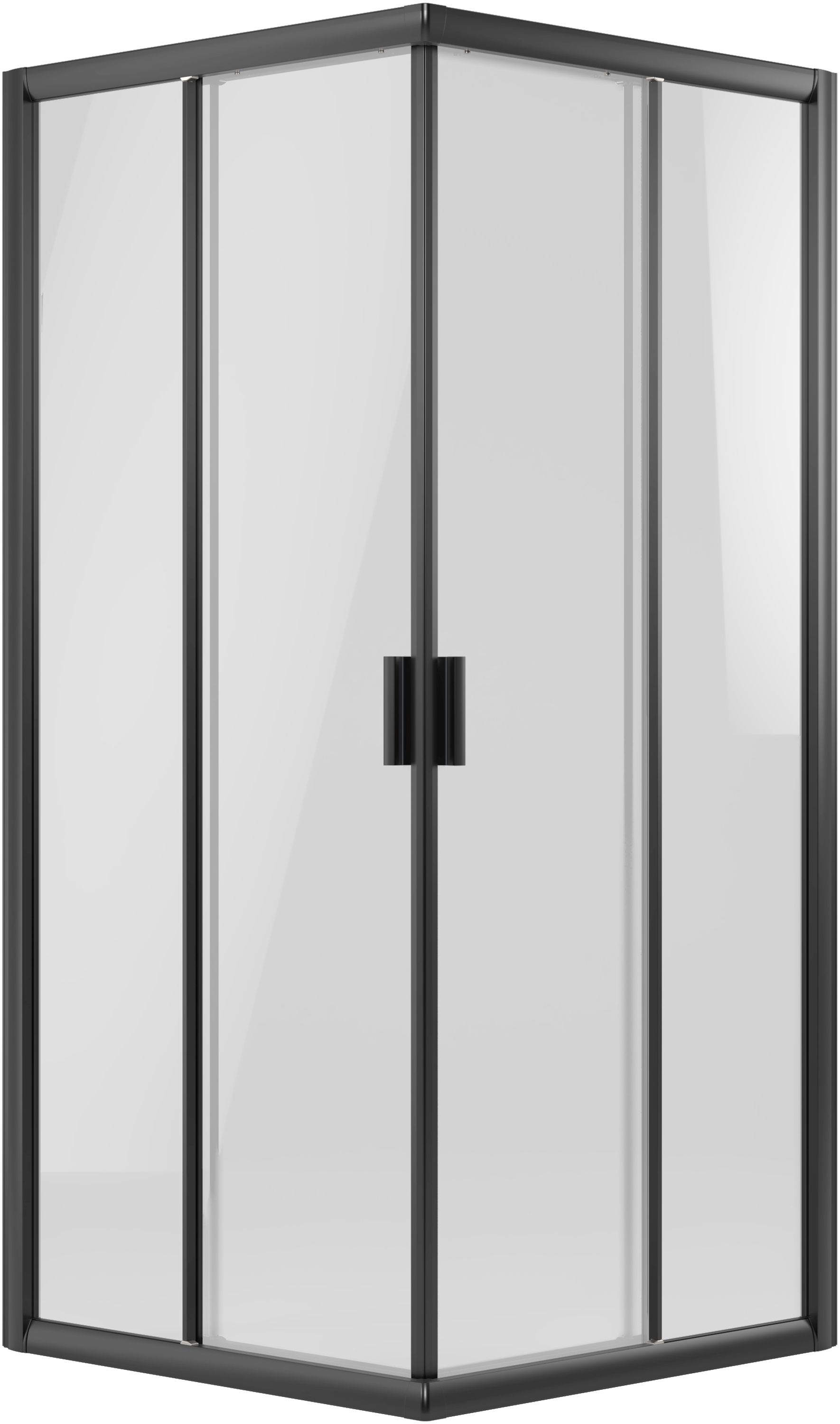 Ravak Blix Slim sprchovací kút 80x80 cm obdĺžniková čierna matné/priehľadné sklo X1LM40300Z1