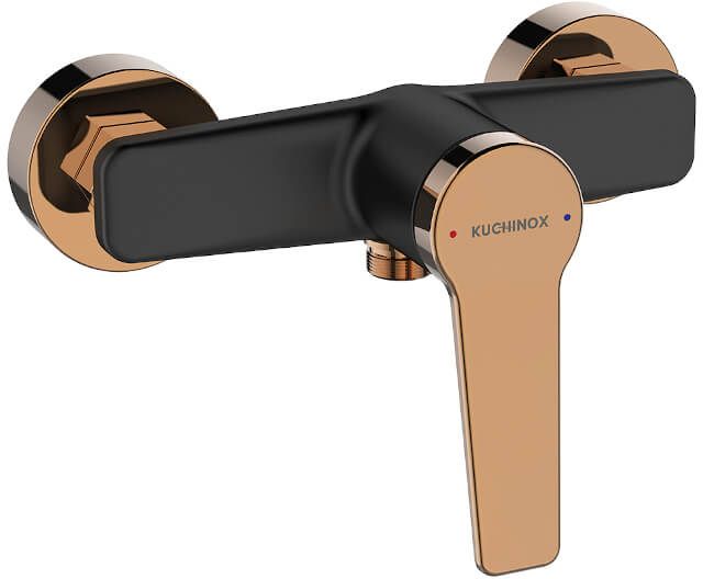 Kuchinox Alanis sprchová batéria nástenná čierna-zlatá BQI840D