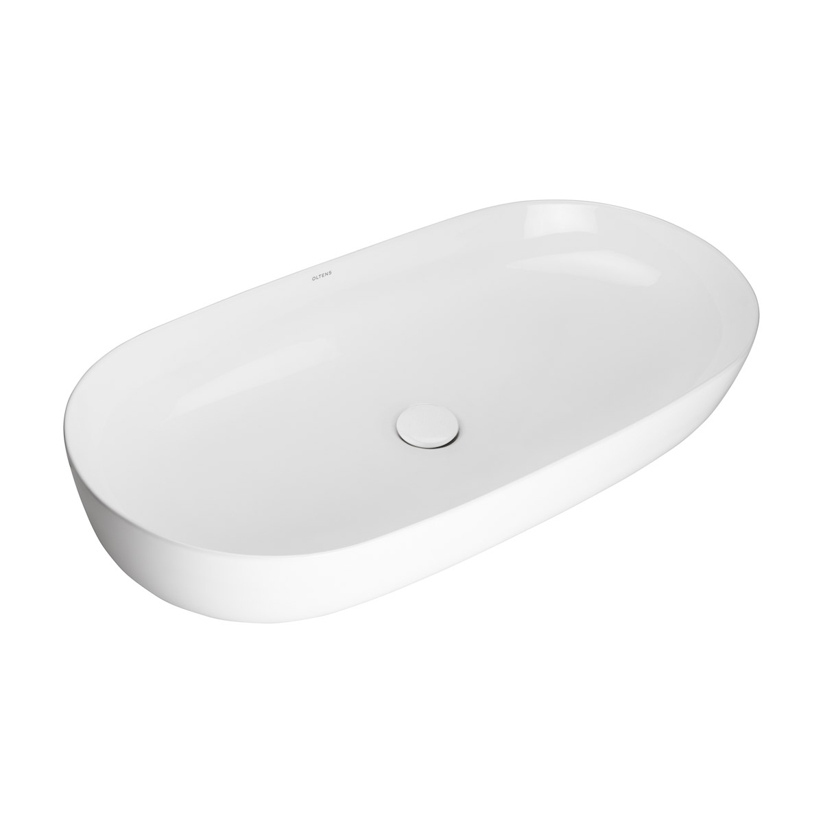 Oltens Hamnes umývadlo 80x40 cm oválny pultové umývadlo biela 40321000