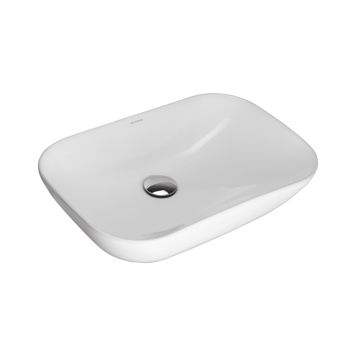 Oltens Solvig umývadlo 51x34 cm oválny pultové umývadlo biela 40822000