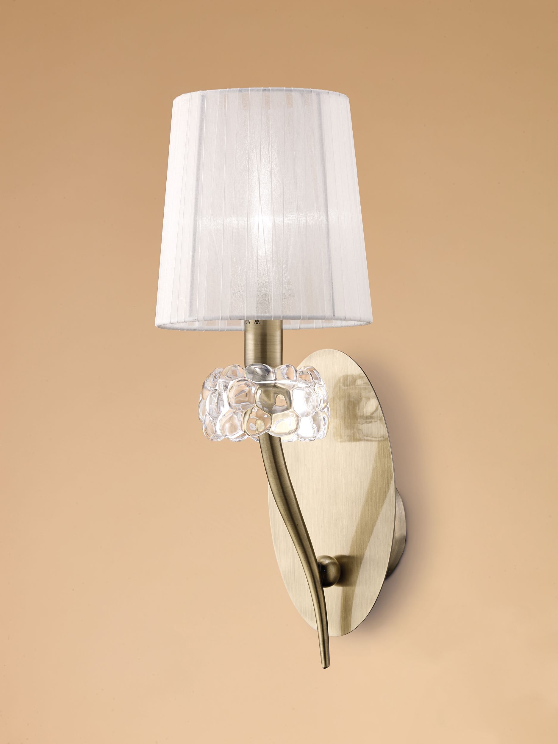 Mantra Loewe nástenná lampa 1x20 W biela-mosadzná 4735