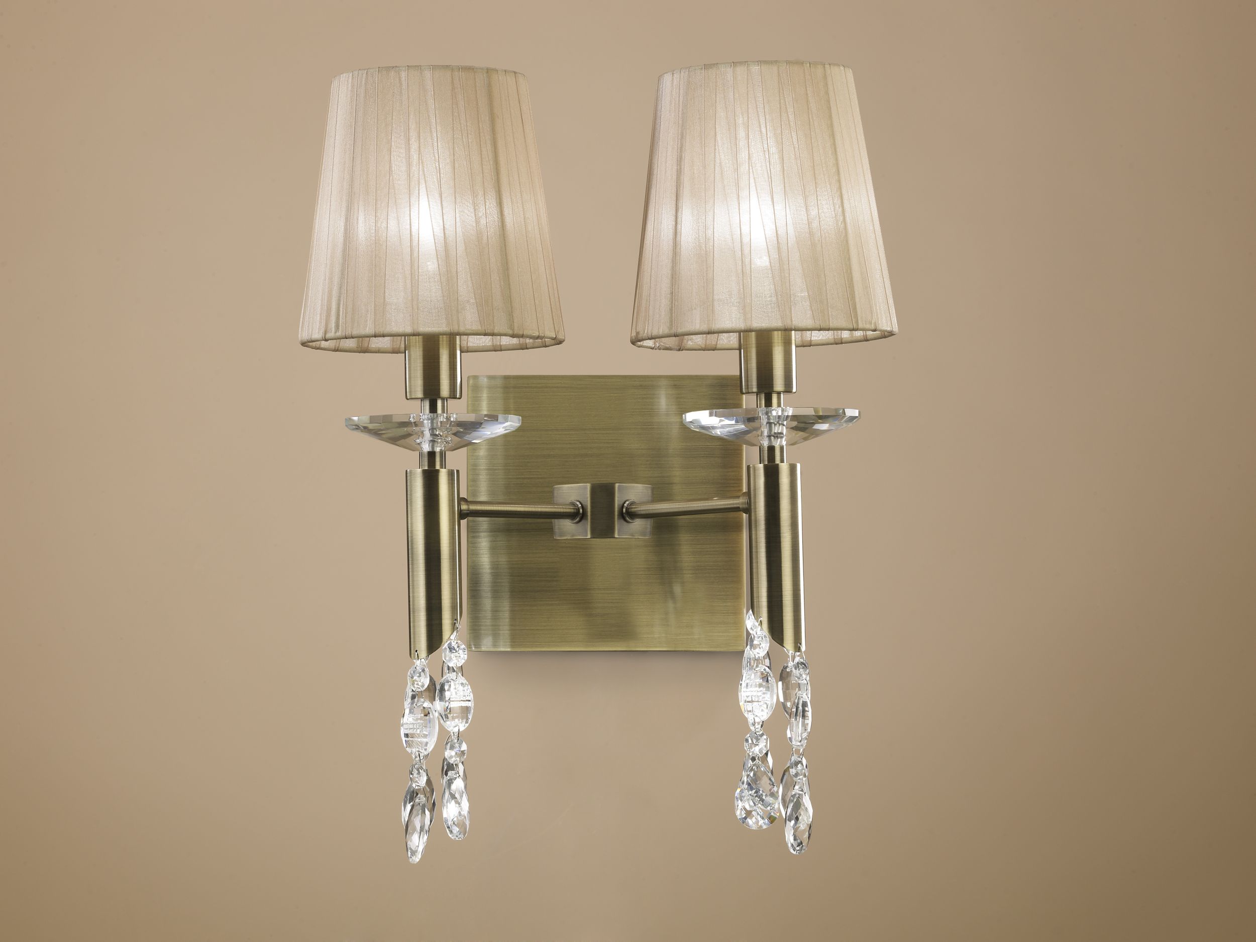 Mantra Tiffany nástenná lampa 4x W mosadzná-hnedá 3883