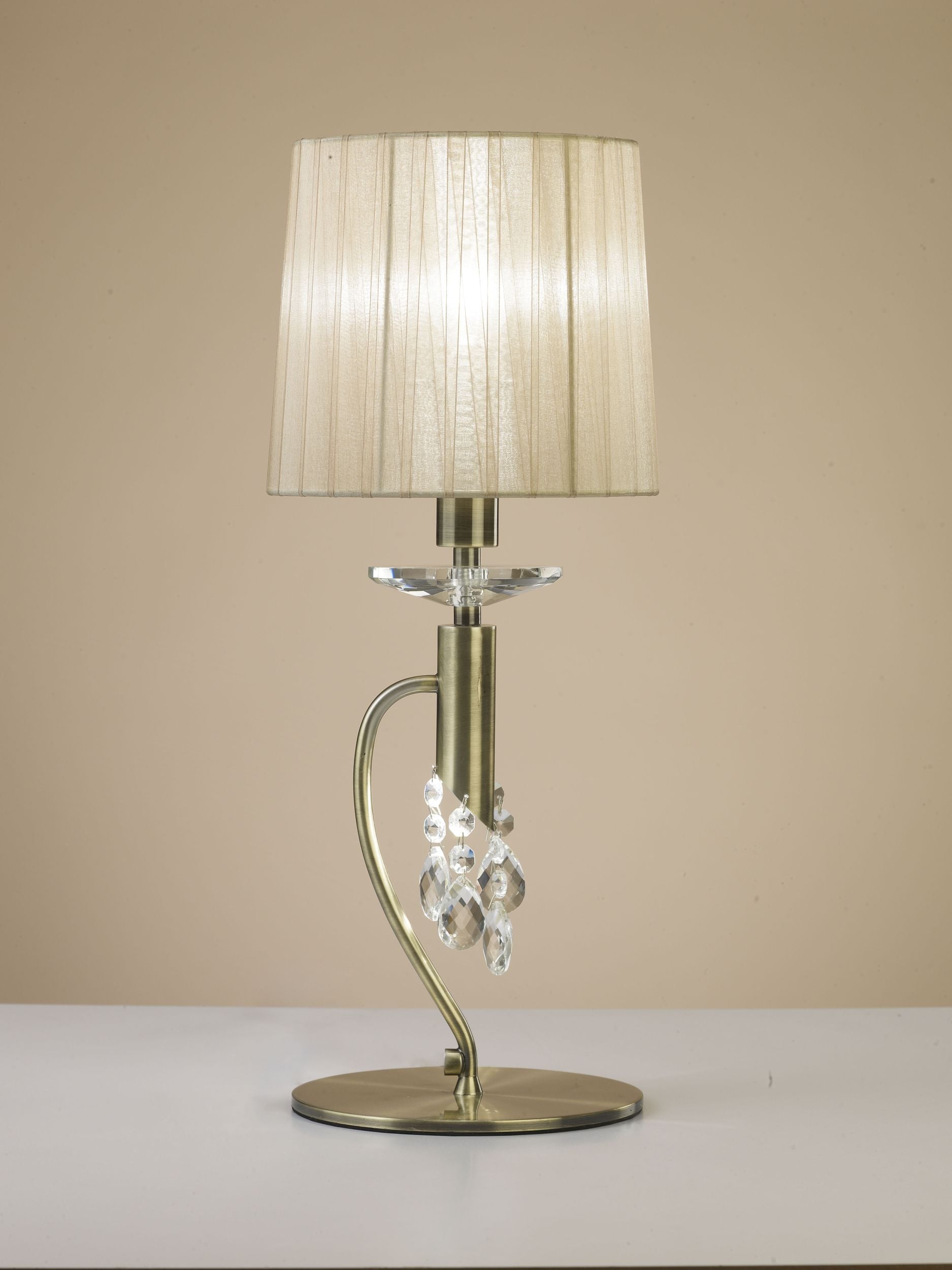 Mantra Tiffany stolová lampa 2x W mosadzná-hnedá 3888