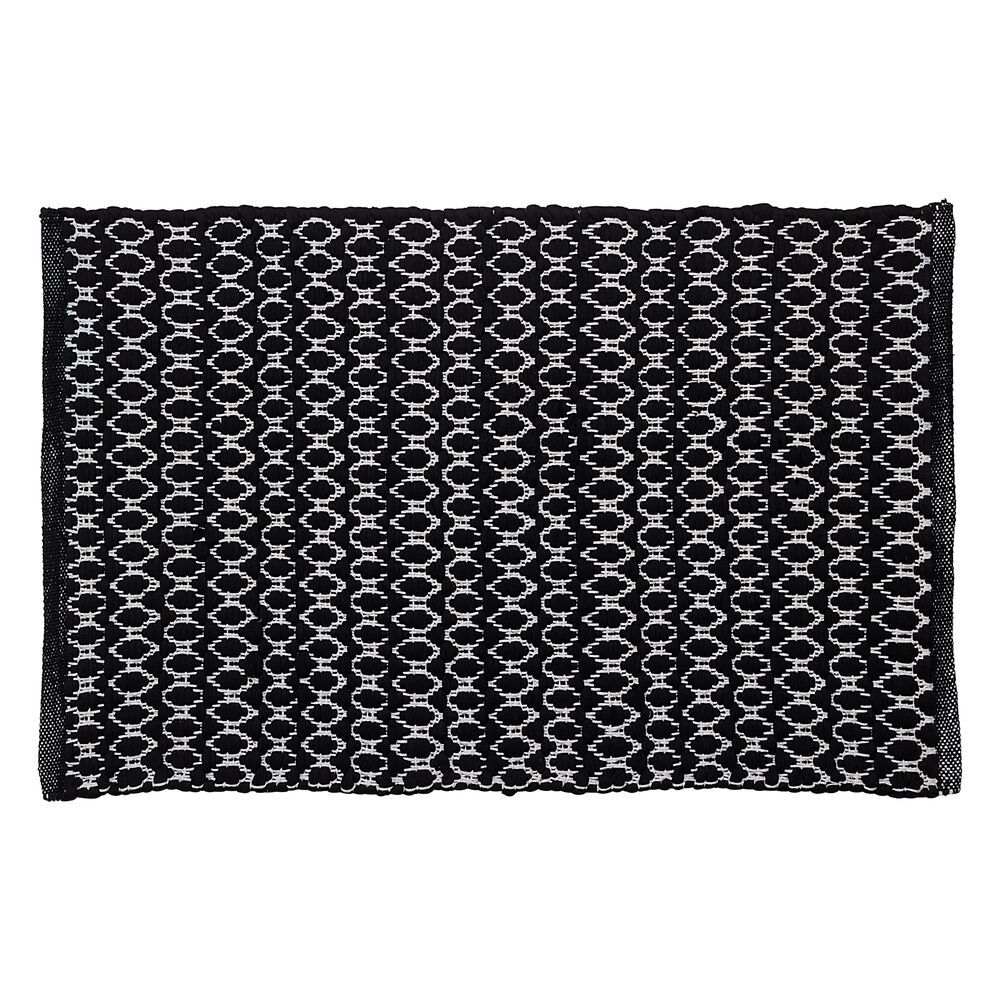 Sealskin Boho koberček do kúpeľne 60x90 cm obdĺžnik čierna 800101