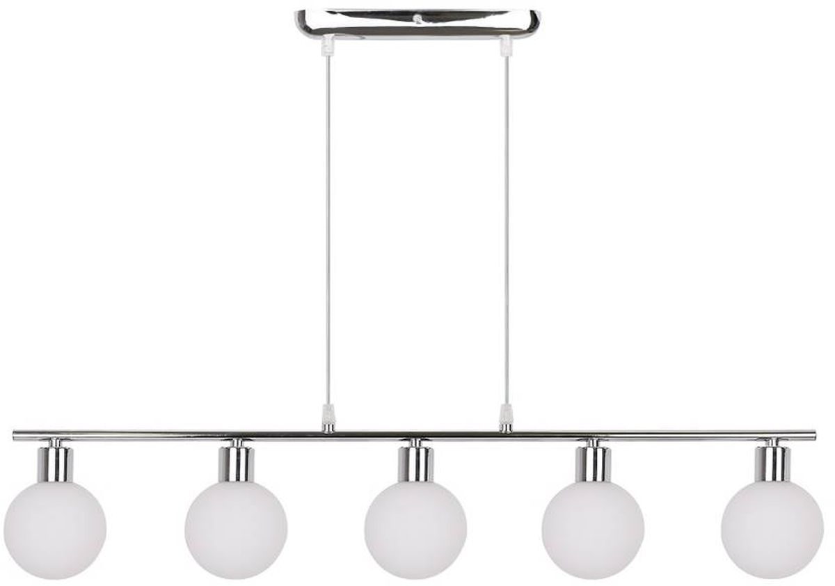 Candellux Oden závesné svietidlo 5x40 W biela-chrómová 35-03270