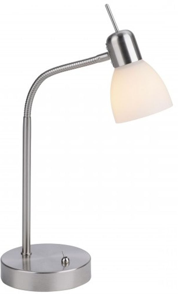 Leuchten Direkt Karo stolová lampa 1x40 W biela-oceľ 11955-55