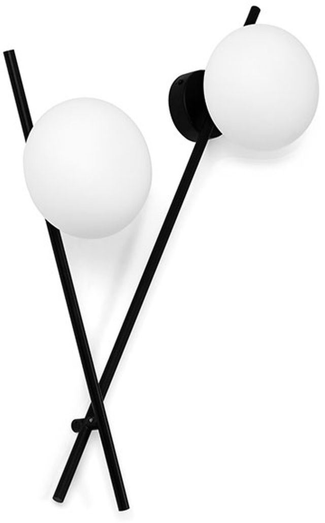 Miloox Mikado nástenná lampa 2x28 W biela-čierna 1744.175