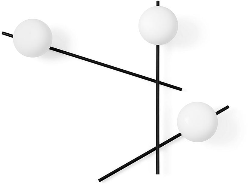 Miloox Mikado nástenná lampa 3x28 W biela-čierna 1744.176