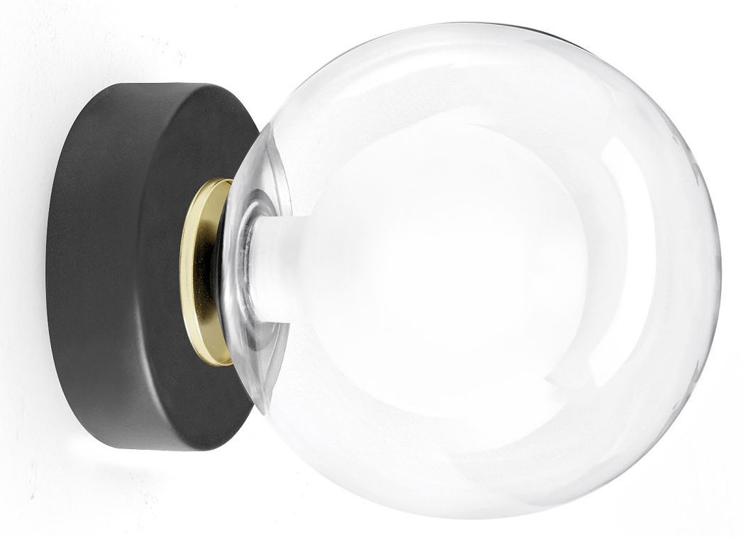 Miloox Cosmo nástenná lampa 1x40 W čierna-priehľadná 1744.167