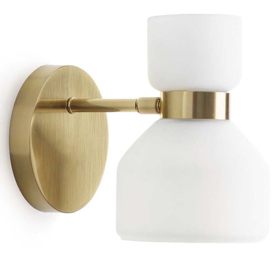 Miloox Fifty nástenná lampa 1x40 W biela-zlatá 1744.17