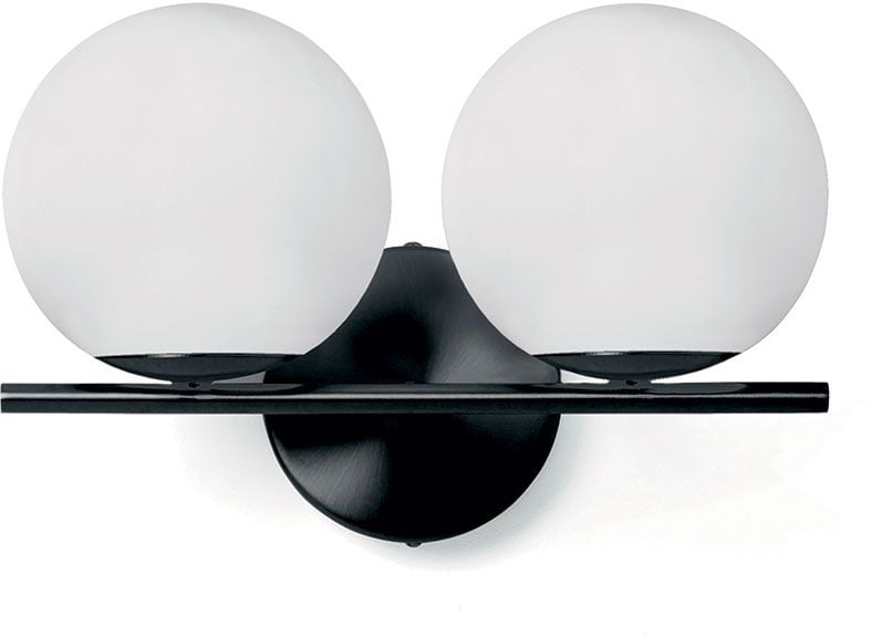 Miloox Jugen Black nástenná lampa 2x40 W biela-čierna 1744.208