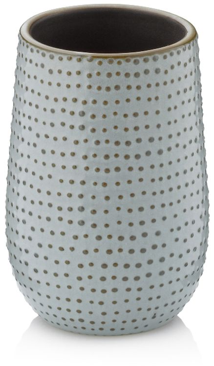 Kela Dots pohár na zubné kefky sivá-hnedá 23601