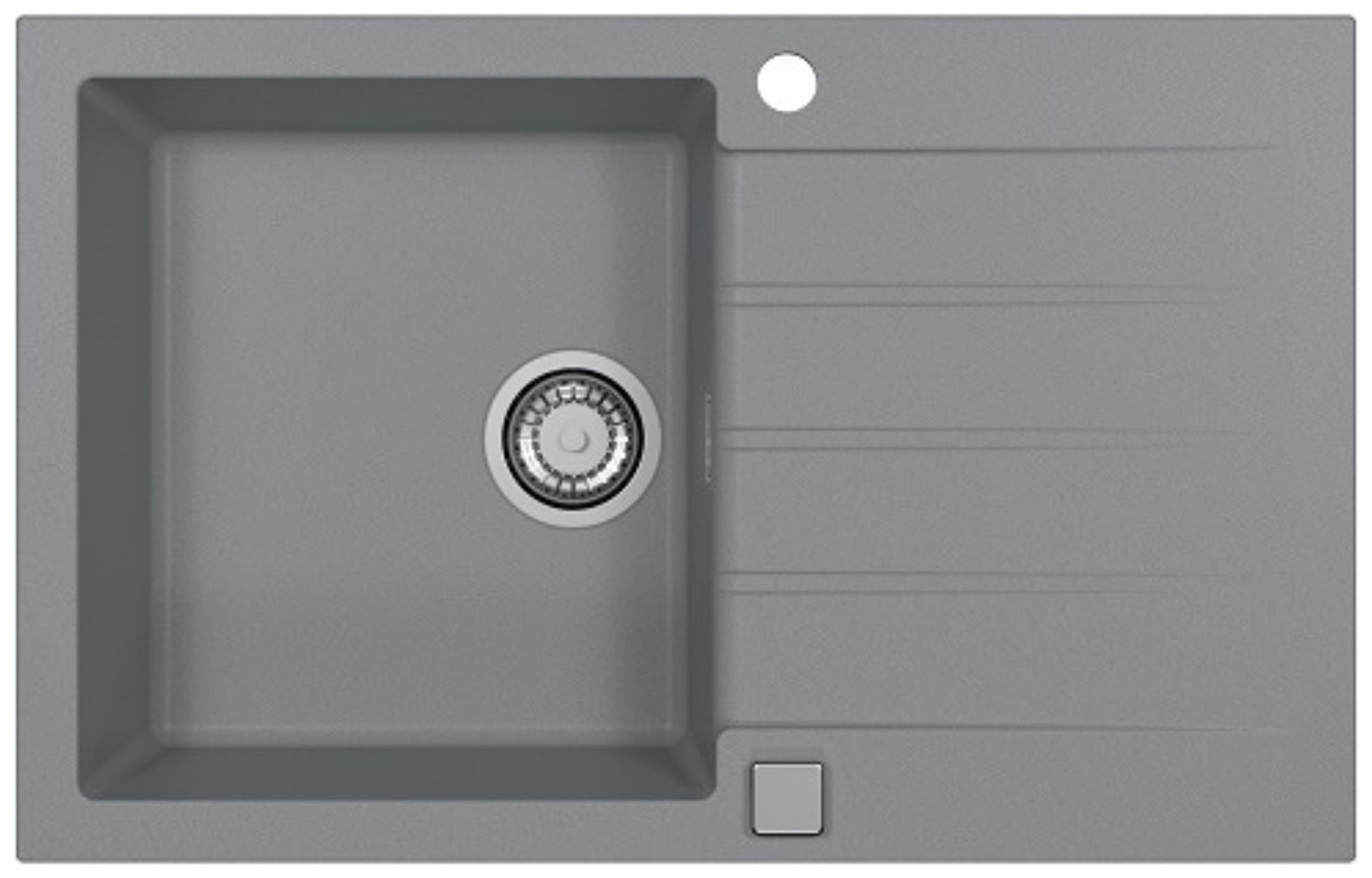 Alveus Cadit granitový drez 79x50 cm sivá/grafitová/ónyxová 1132025
