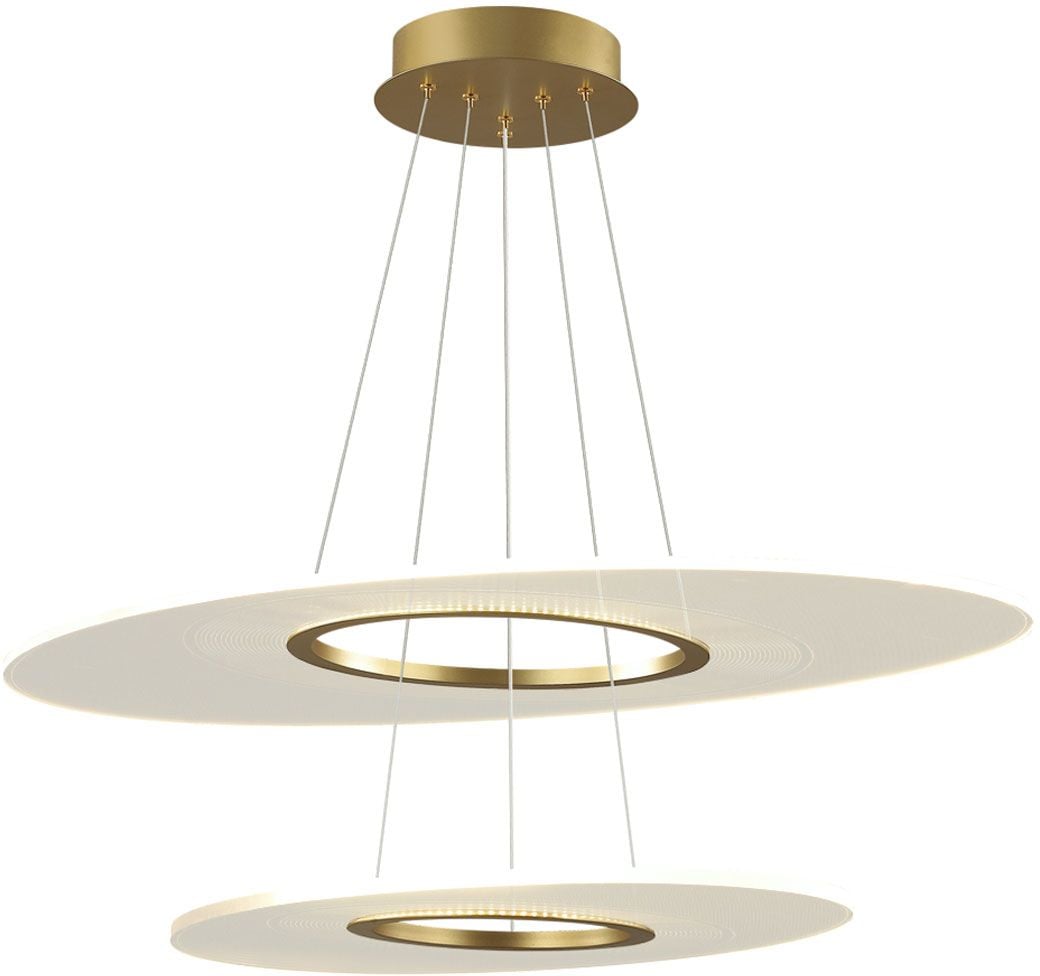 Altavola Design Eclipse závesné svietidlo 2x48 W priehľadná-zlatá LA116/P2_97_3k_gold