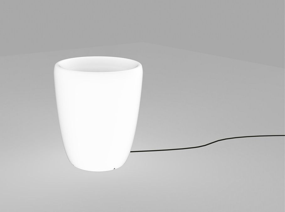 Nowodvorski Lighting Flowerpot vonkajšia stojaca lampa 1x60 W biela 9711