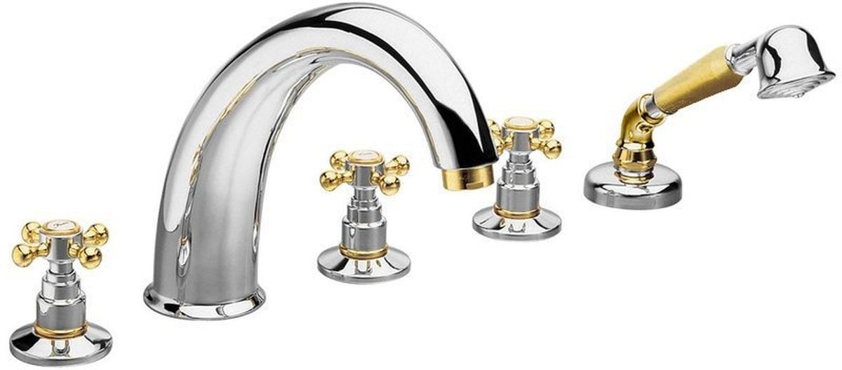 Sapho Antea vaňová/sprchová batéria na vaňu chrómová-zlatá 3312