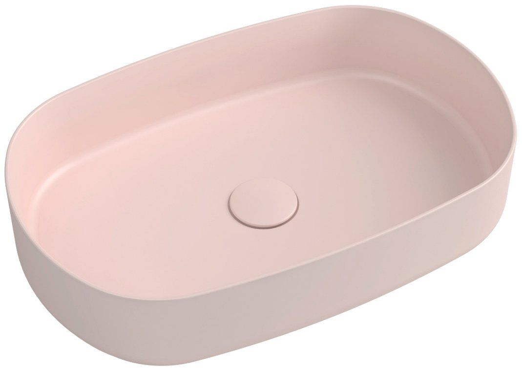 Isvea Infinity umývadlo 55x36 cm oválny pultové umývadlo ružová 10NF65055-2S