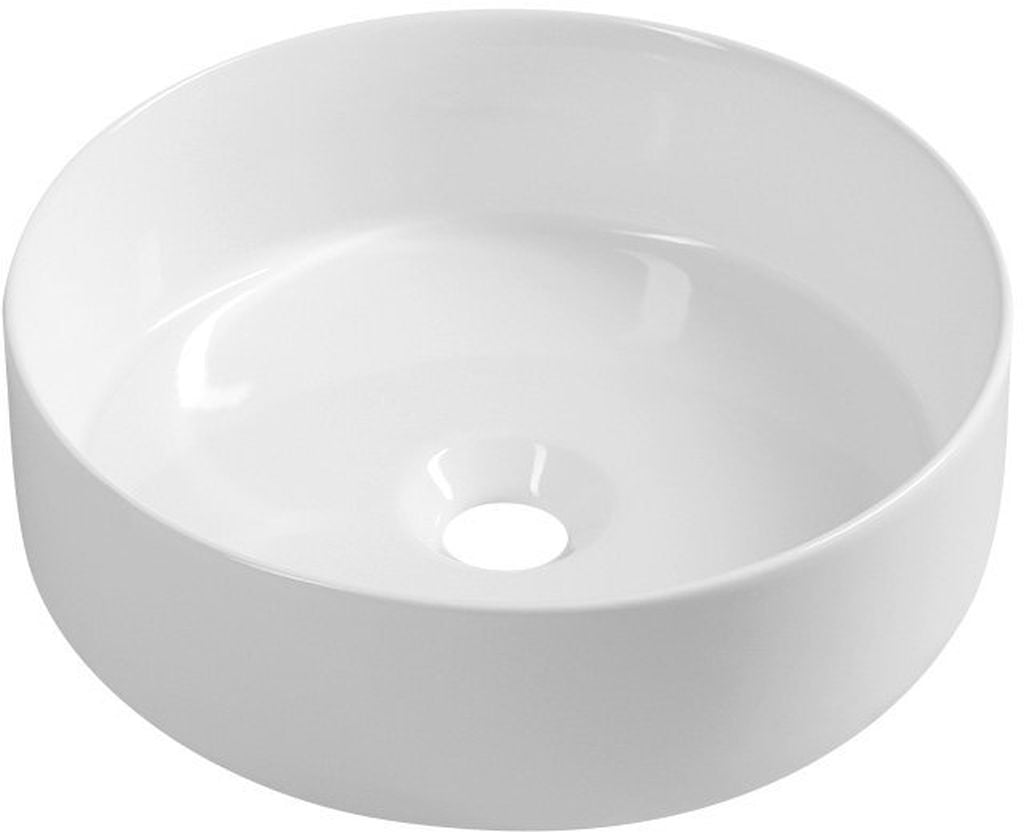 Isvea Infinity umývadlo 36x36 cm okrúhly pultové umývadlo biela 10NF65036