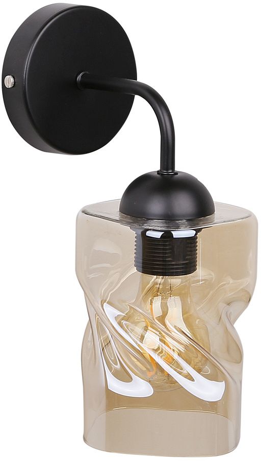 Candellux Felis nástenná lampa 1x60 W čierna-jantárová 21-00163