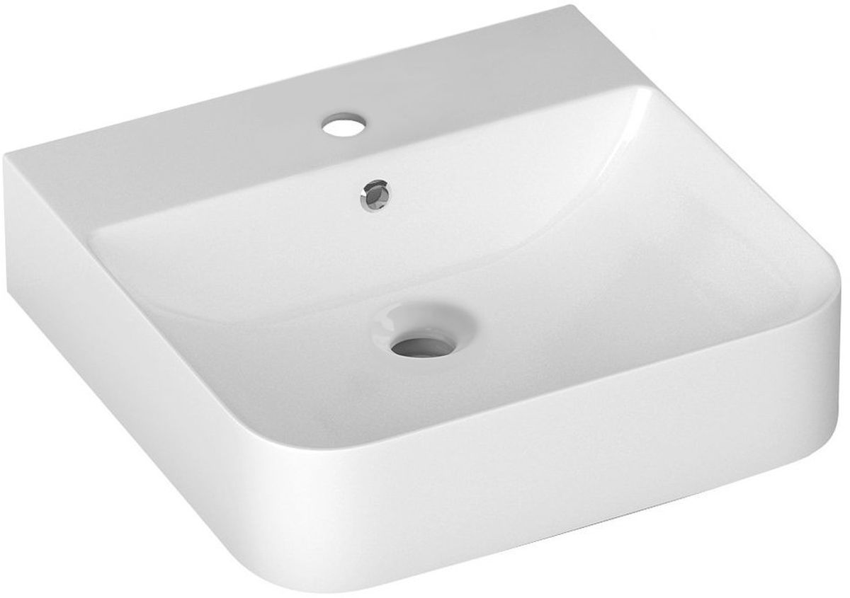 Isvea Sott Aqua umývadlo 50.7x50 cm obdĺžnik klasické umývadlo-pultové umývadlo biela 10SQ51051