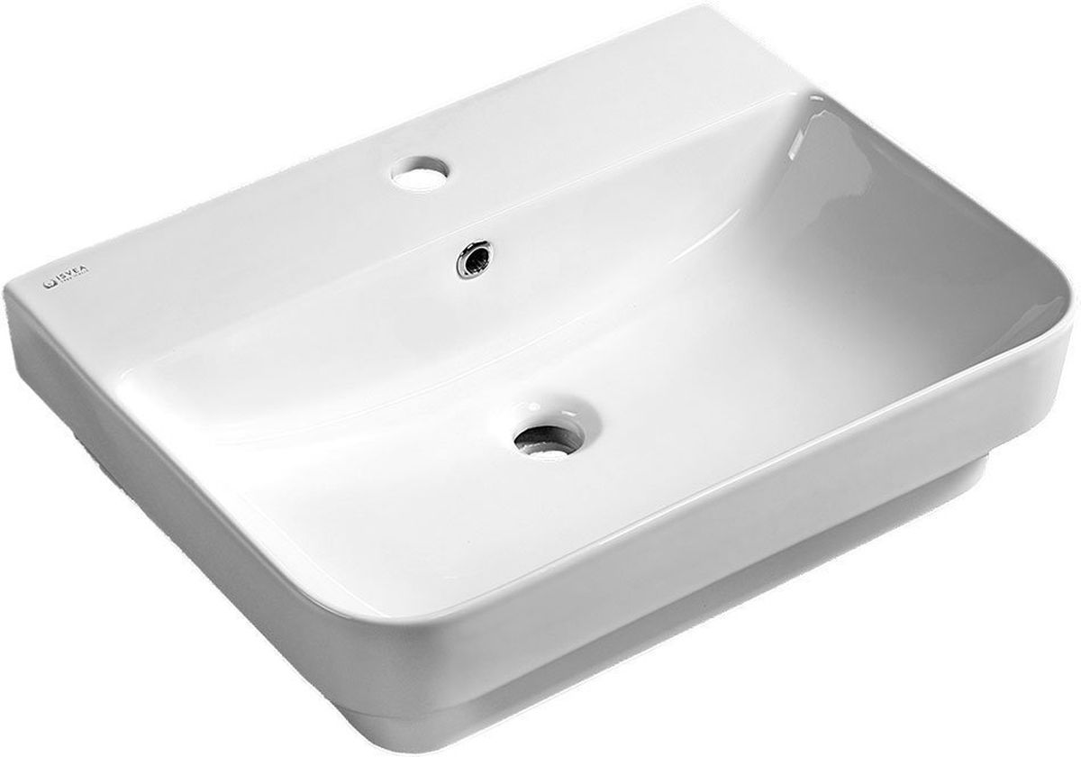 Isvea Sott Aqua umývadlo 47.8x41.7 cm obdĺžnik klasické umývadlo-vstavané umývadlo-pultové umývadlo biela 10SQ50048
