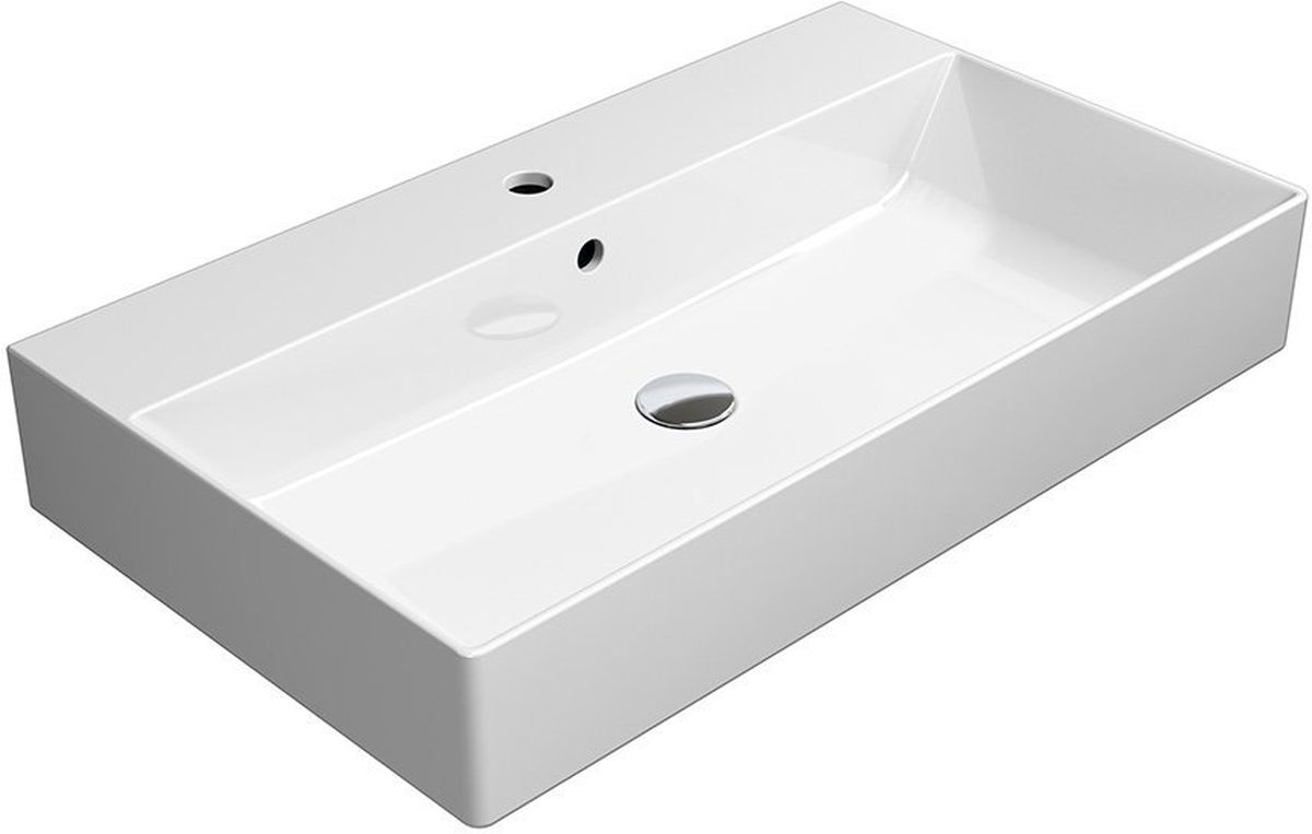 GSI Kube X umývadlo 80x47 cm obdĺžnik klasické umývadlo-pultové umývadlo biela 9422111