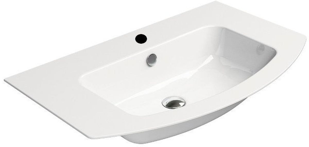GSI Pura umývadlo 82x49 cm polokrúhly klasické umývadlo biela 8826111