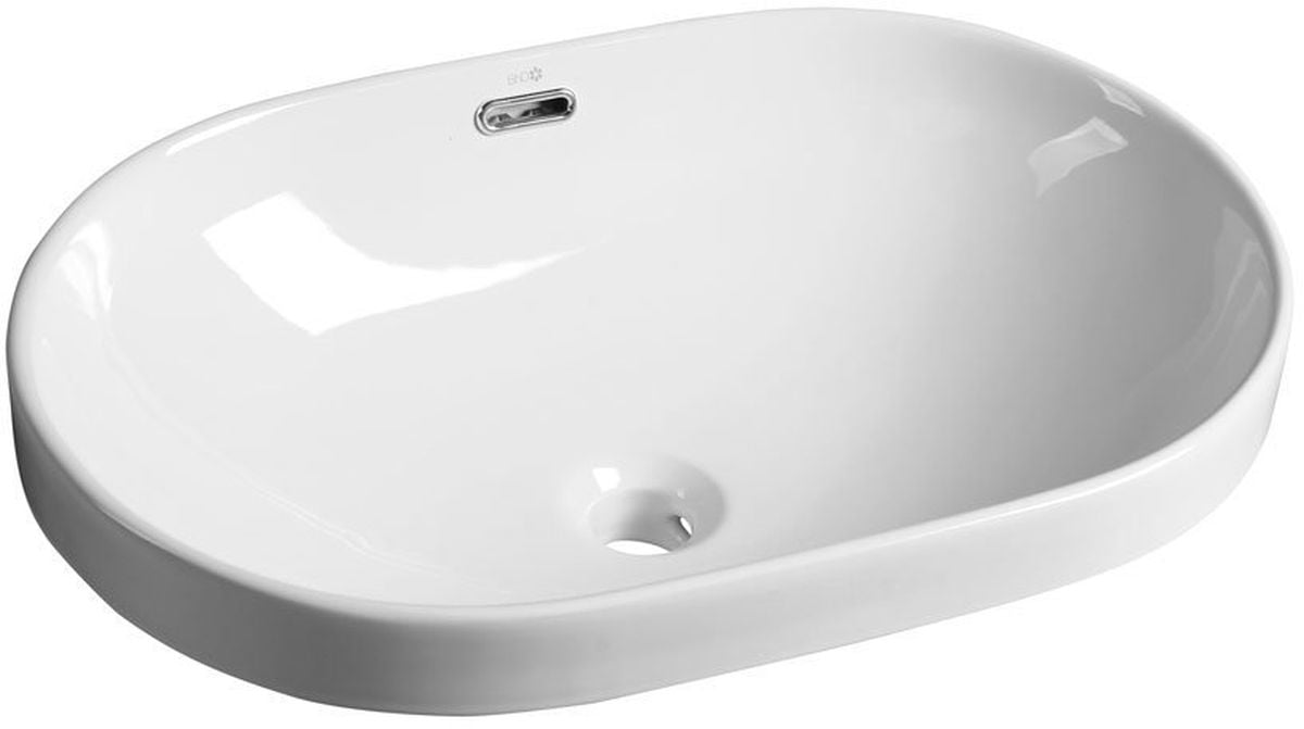 Sapho Lima umývadlo 59.5x39.5 cm oválny vstavané umývadlo biela BH7022