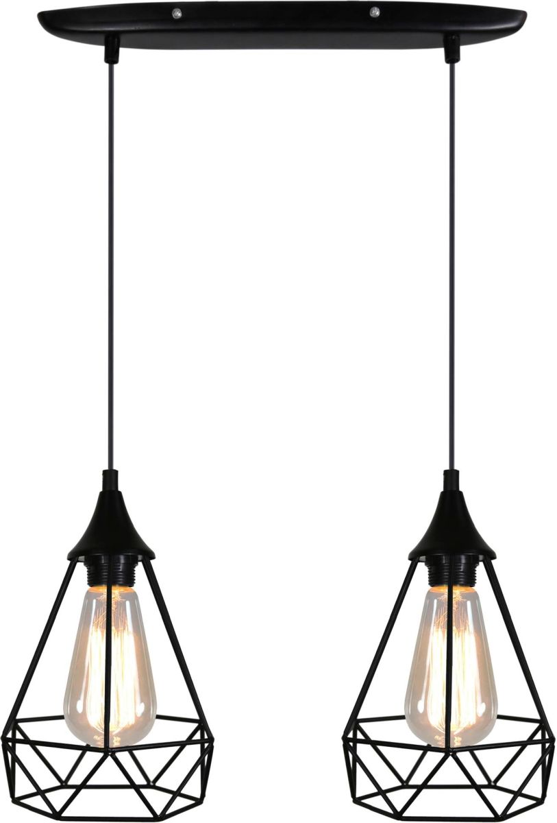 Candellux Graf závesné svietidlo 2x60 W čierna 32-62895