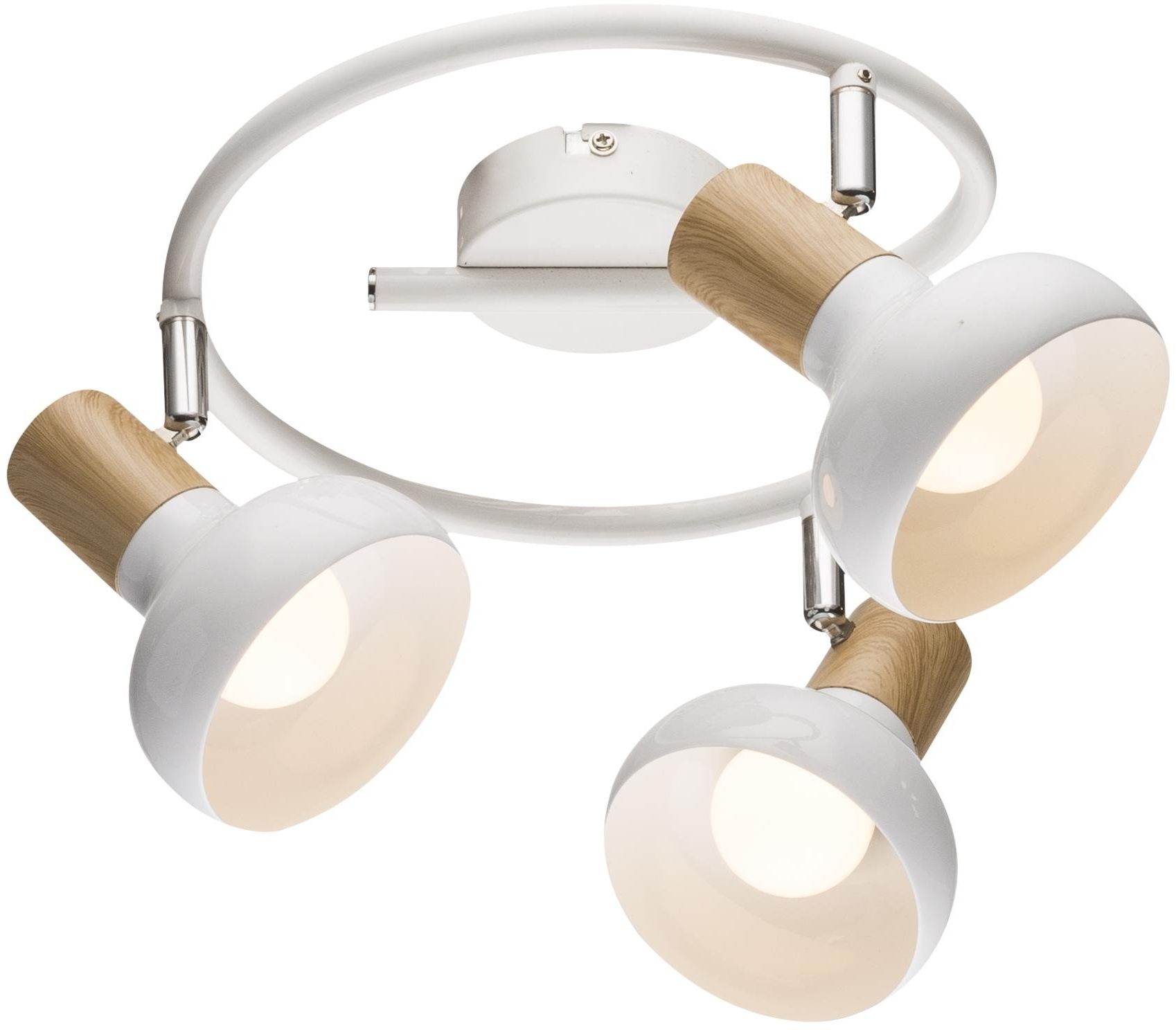 Candellux Puerto stropné svietidlo 3x40 W biela-drevená 98-62697
