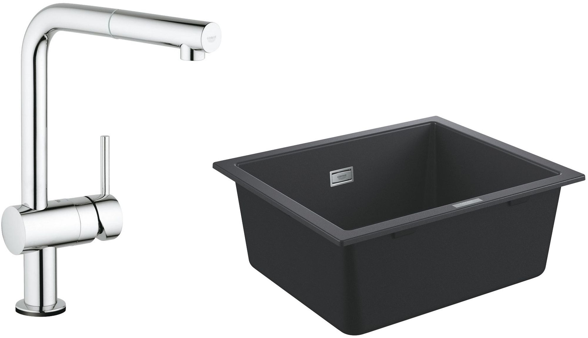 Súprava kuchynská batéria Grohe Minta 31360001, granitový drez Grohe K700 31654AP0