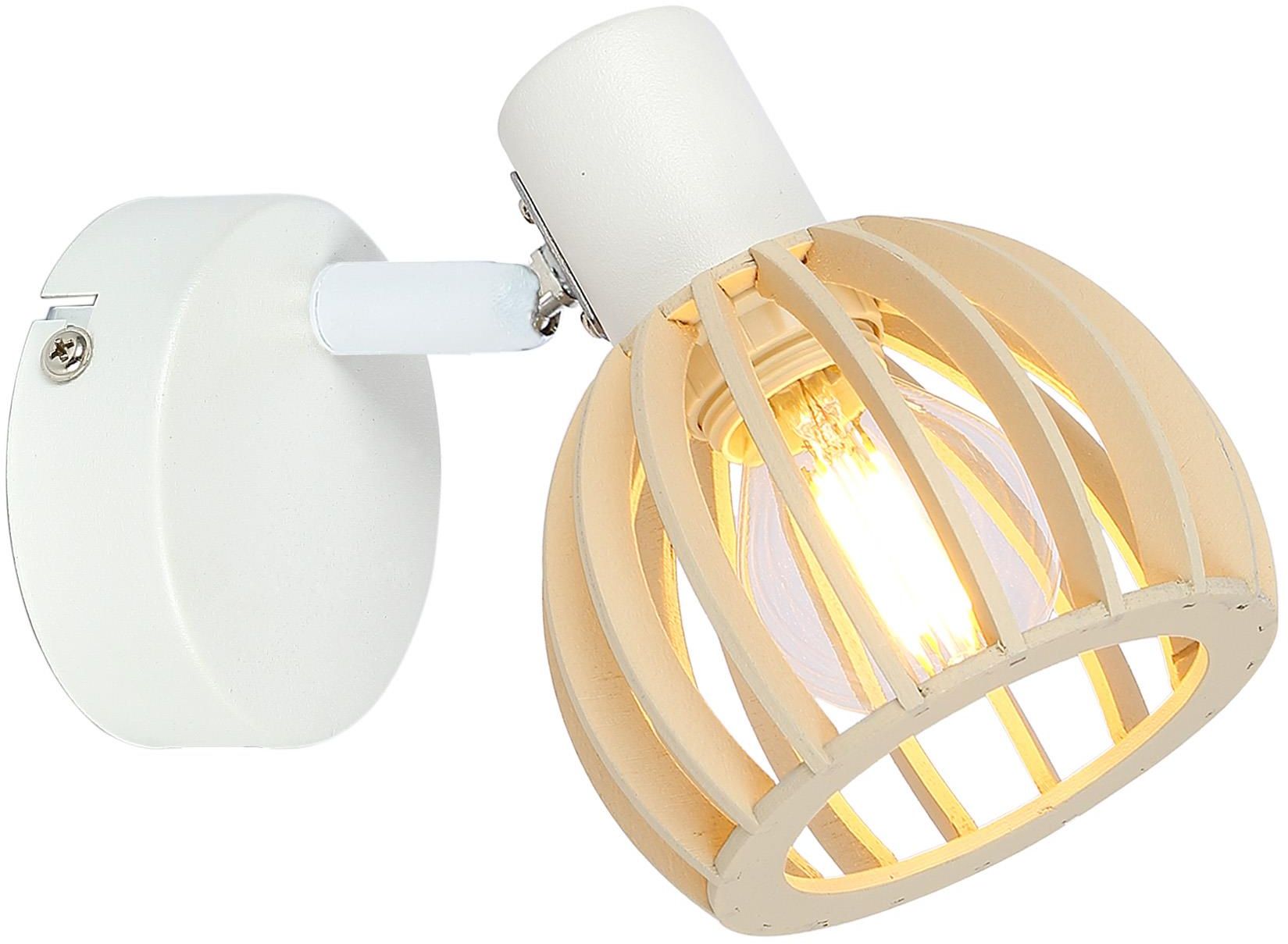 Candellux Atarri nástenná lampa 1x25 W biela-drevená 91-68019