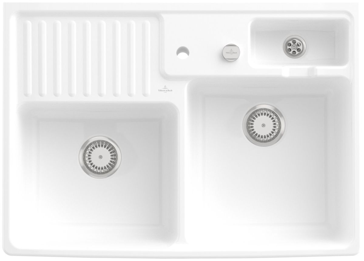 Villeroy & Boch Double-Bowl keramický drez 89.5x63 cm biela 632392R1