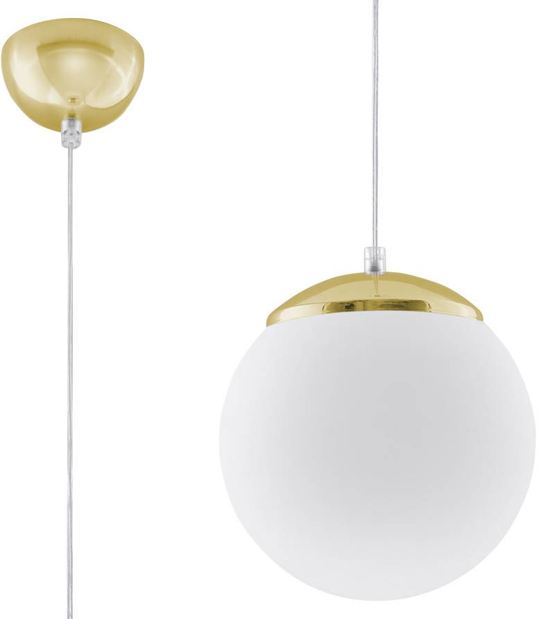 Sollux Lighting Ugo závesné svietidlo 1x60 W biela-zlatá SL.0715