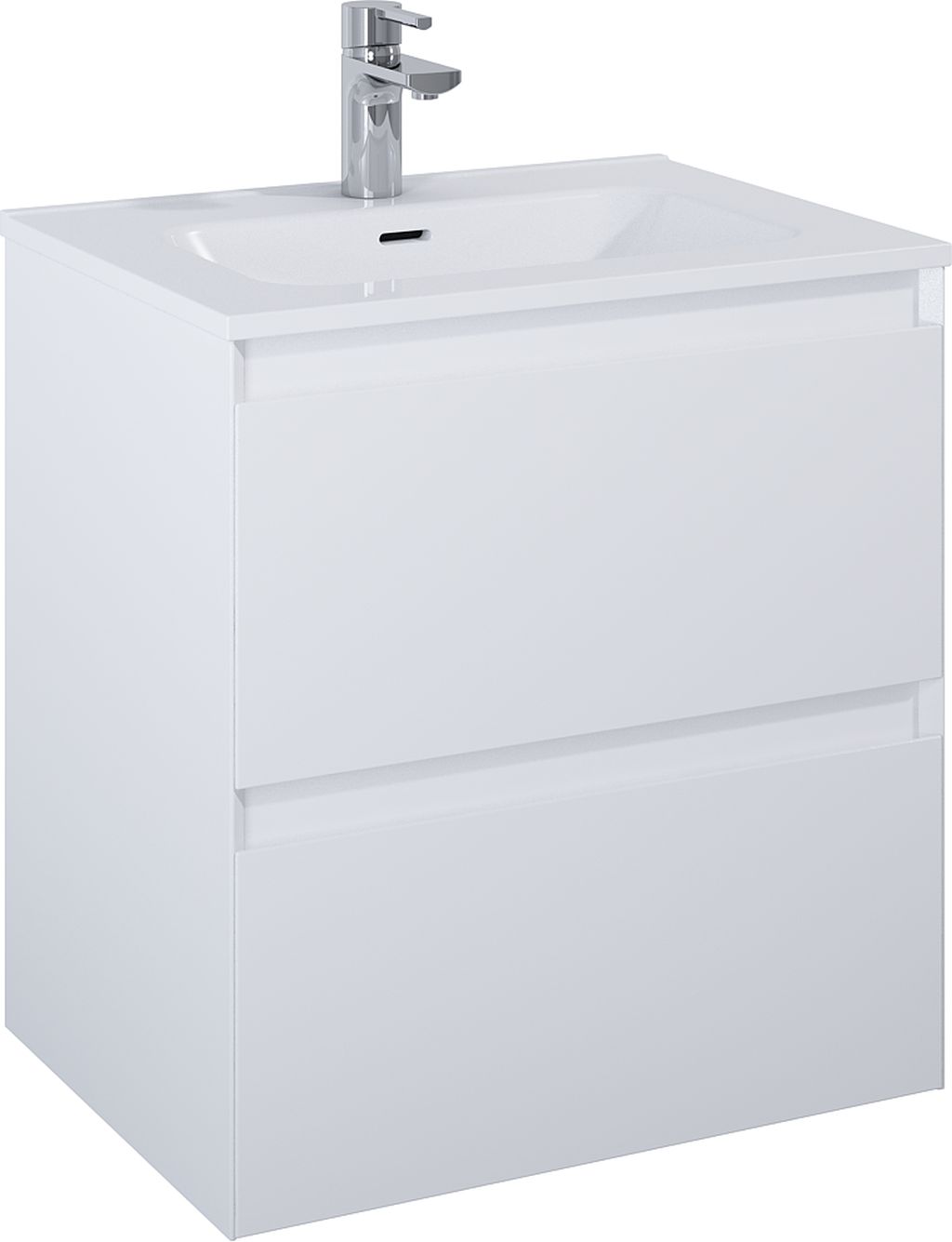 Elita Split skrinka 60x45.8x63.5 cm závesná kúpeľňová skrinka pod umývadlo biela RE010600055290