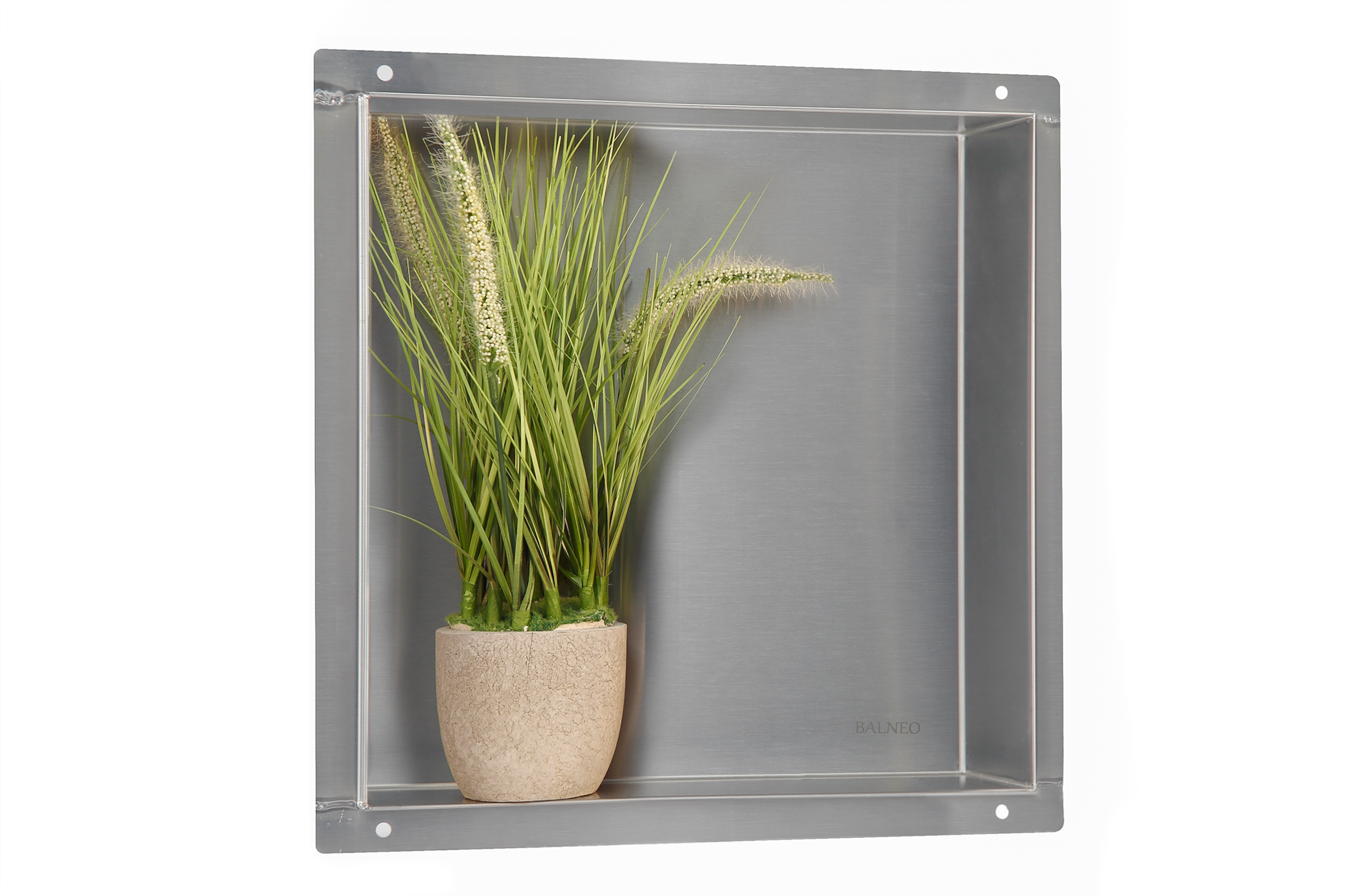 Balneo Wall-Box No Rim Inox zapustená polica 30 cm stal OB-IN2-NR