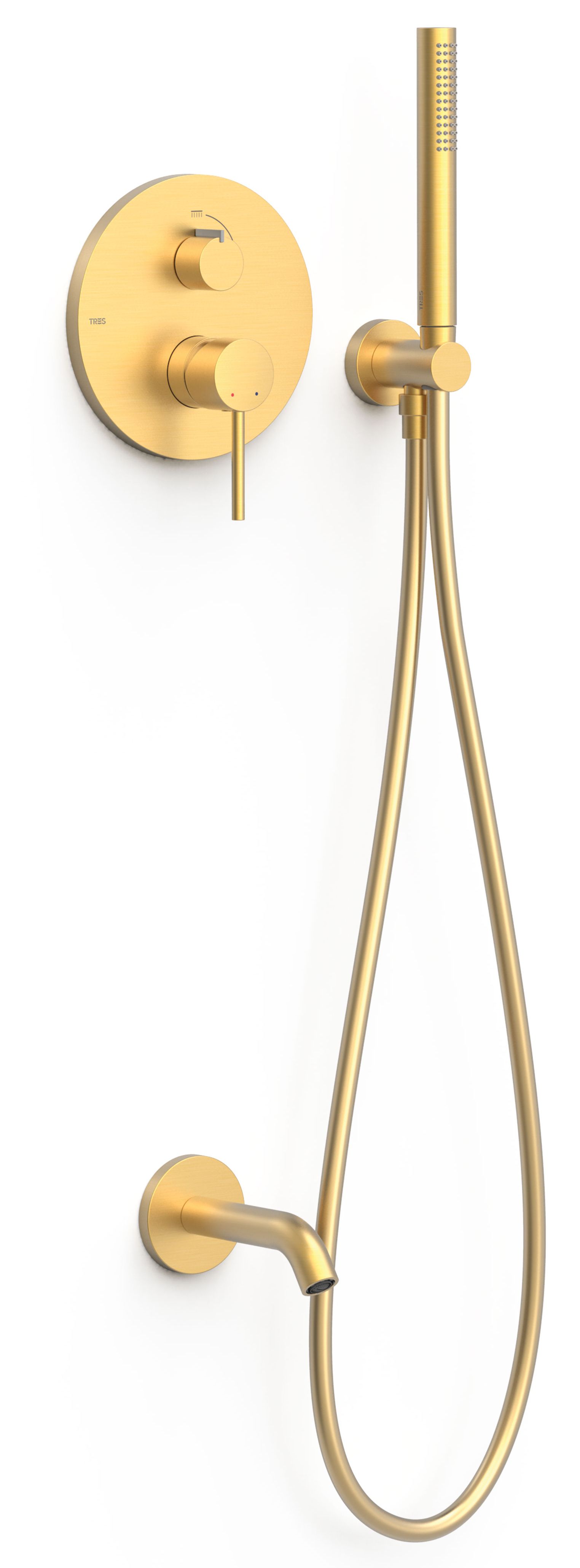 Tres Study Exclusive súprava vaňová/sprchová podomietková zlatá 26228006OM