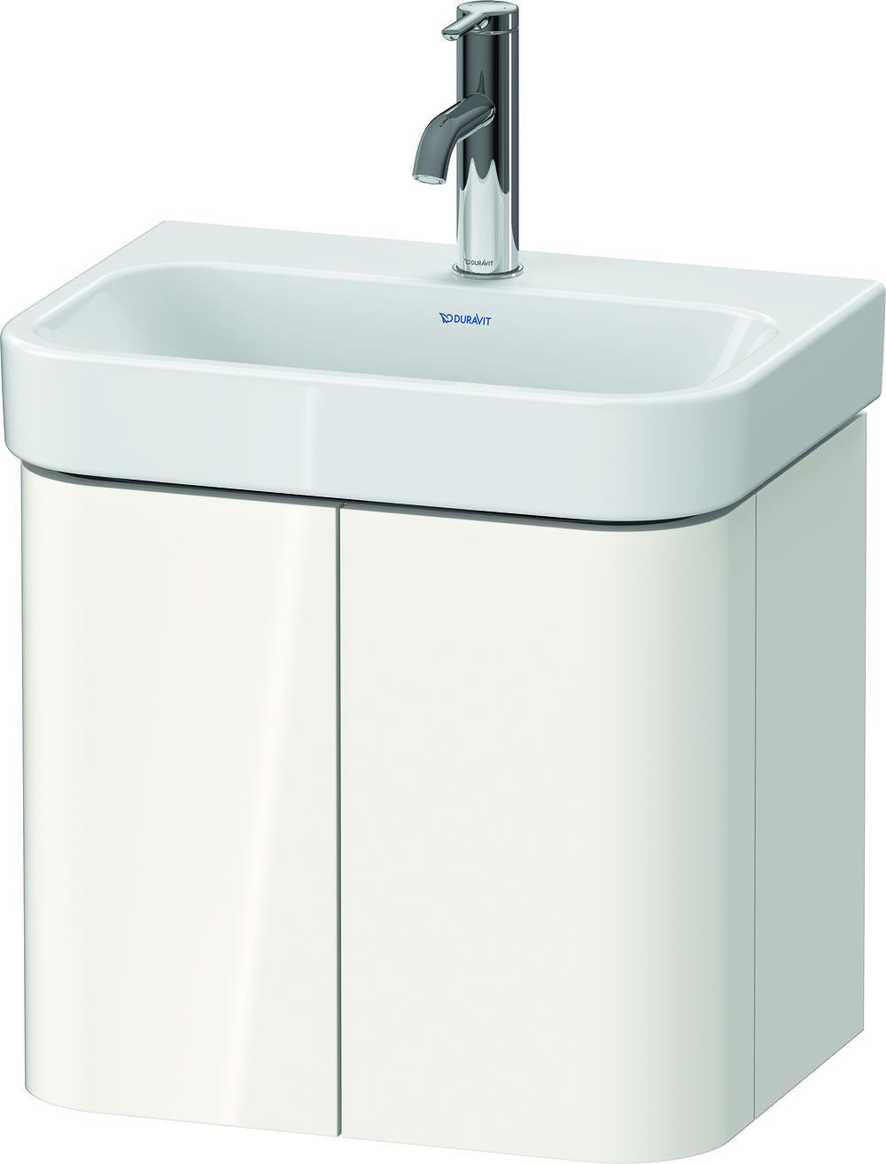 Duravit Happy D.2 skrinka 47.5x35x41.5 cm závesná kúpeľňová skrinka pod umývadlo biela HP4384022220000