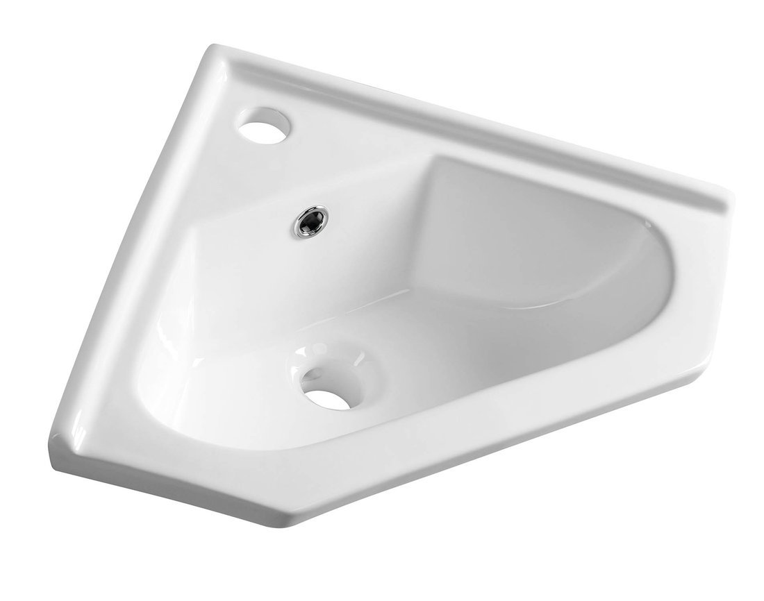 Aqualine umývadlo 41x41 cm rohový umývadlo na nábytok biela 1601-40