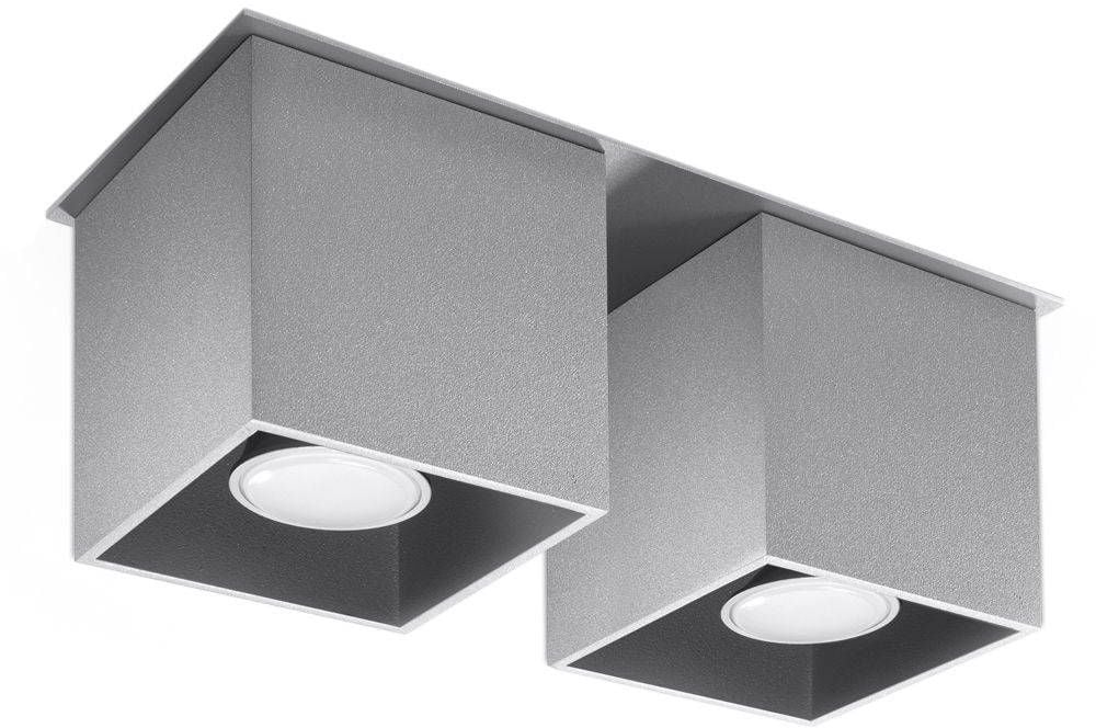 Sollux Lighting Quad 2 stropné svietidlo 2x40 W sivá SL.0064
